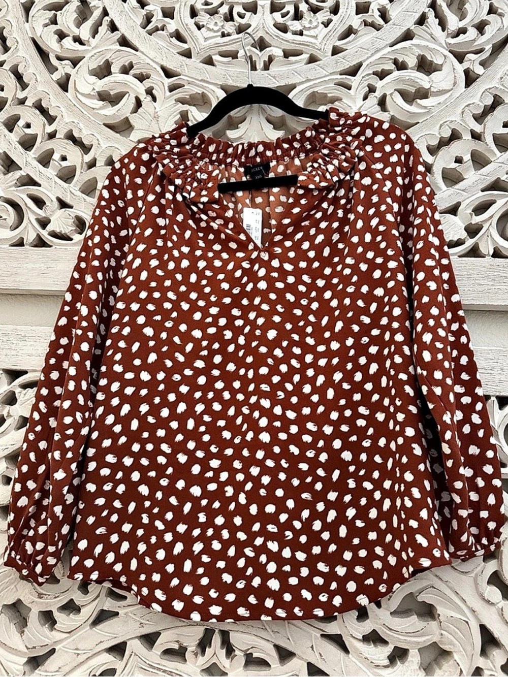 J.Crew ruffleneck top